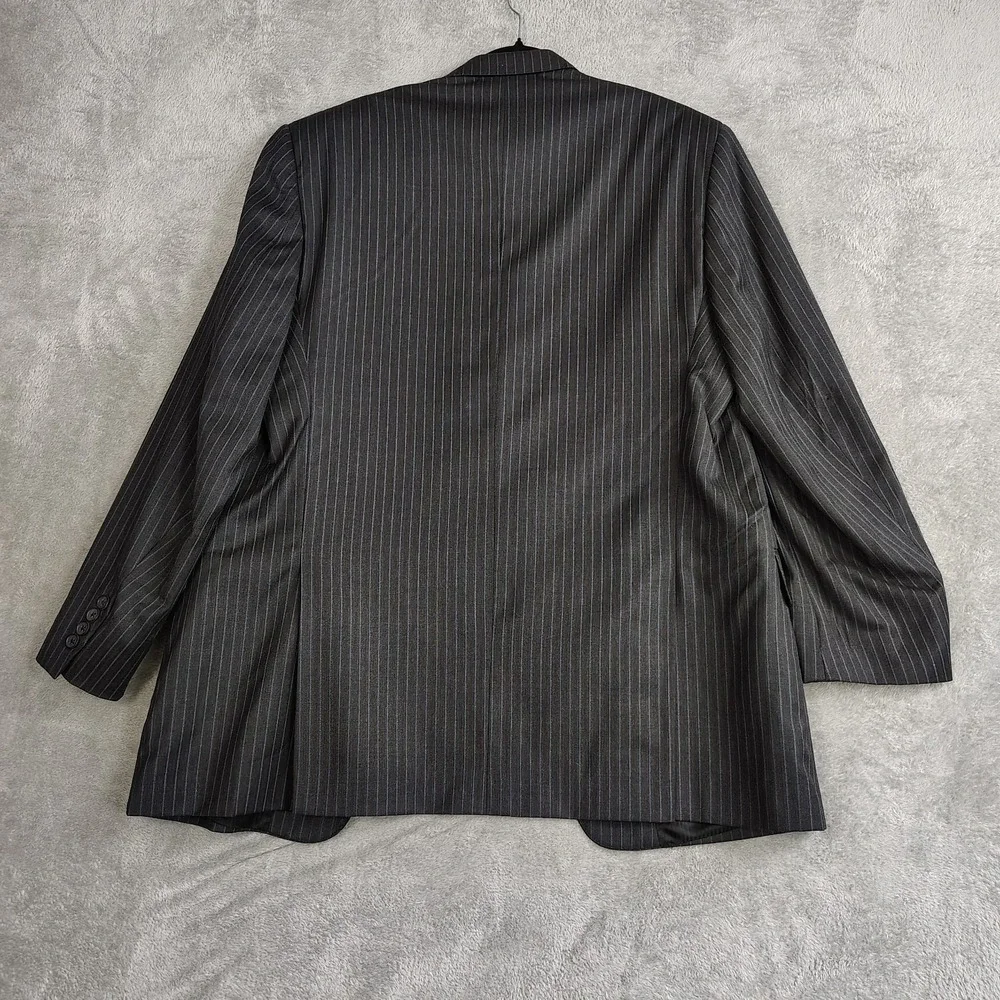 Vtg Loro Piana By Tallia‎ Uomo Pinstripe Mens Blazer 100% Wool 44R Pick Stitch